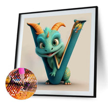 Load image into Gallery viewer, Find Your Initial (V) 30*30CM(Canvas) Full Round Drill Diamond Painting
