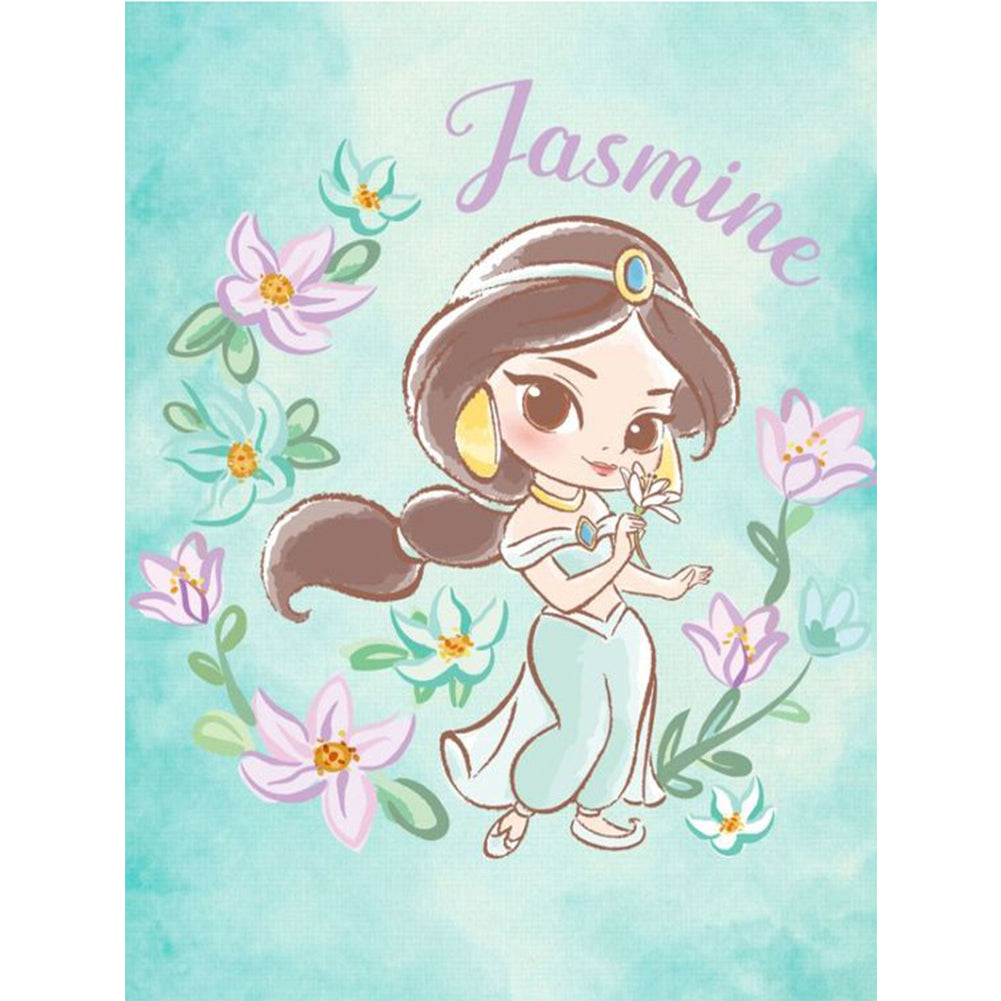 Yishu - Princess Jasmine - 40*50CM 11CT 3 Stamped Cross Stitch