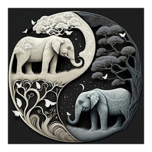 Load image into Gallery viewer, Elephant Yin-Yang Diagram 30*30CM(Canvas) Full Square Drill Diamond Painting
