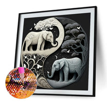 Load image into Gallery viewer, Elephant Yin-Yang Diagram 30*30CM(Canvas) Full Square Drill Diamond Painting
