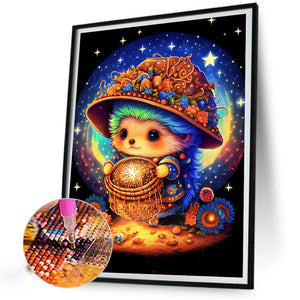 Magical Journey Of A Cat And Hedgehog 30*40CM(Canvas) Full Round Drill Diamond Painting