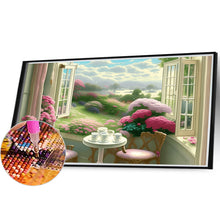 Load image into Gallery viewer, Window View 40*30CM(Canvas) Full Round Drill Diamond Painting
