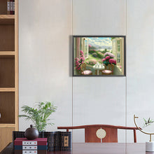 Load image into Gallery viewer, Window View 40*30CM(Canvas) Full Round Drill Diamond Painting

