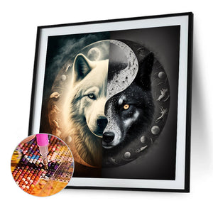 Taichi Wolf Painting 30*30CM(Picture) Full Square Drill Diamond Painting