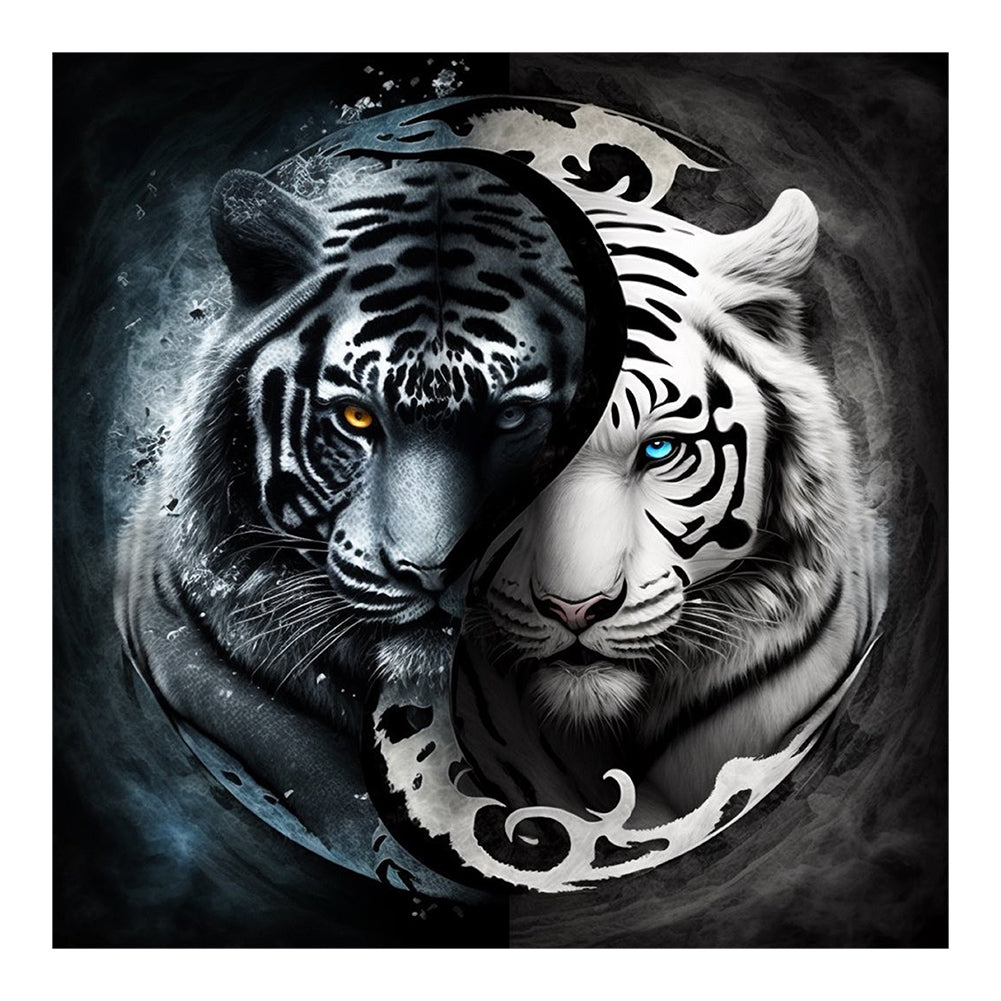 Taichi Tiger Painting 30*30CM(Picture) Full Square Drill Diamond Painting