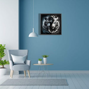 Taichi Tiger Painting 30*30CM(Picture) Full Square Drill Diamond Painting