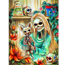 Load image into Gallery viewer, Chihuahua Skull 30*40CM(Canvas) Full Round Drill Diamond Painting
