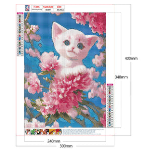 Cat On A Branch 30*40CM(Canvas) Full Round Drill Diamond Painting