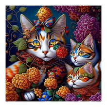 Load image into Gallery viewer, Cat 35*35CM(Canvas) Full Round Drill Diamond Painting
