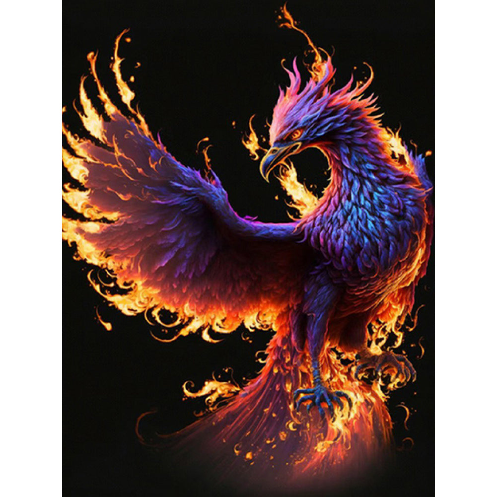 Fire Phoenix 30*40CM(Canvas) Full Round Drill Diamond Painting