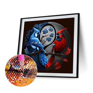 Bird Yin-Yang Diagram 50*50CM(Canvas) Full Round Drill Diamond Painting