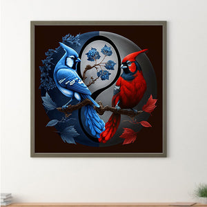 Bird Yin-Yang Diagram 50*50CM(Canvas) Full Round Drill Diamond Painting