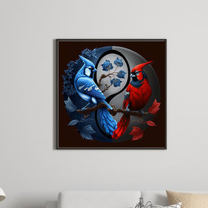 Bird Yin-Yang Diagram 50*50CM(Canvas) Full Round Drill Diamond Painting