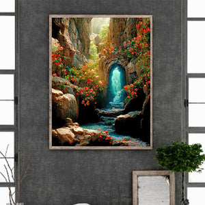 Cave 40*50CM(Canvas) Full Round Drill Diamond Painting