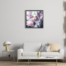 Load image into Gallery viewer, Tiger And Butterfly Girl 40*40CM(Canvas) Full Round Drill Diamond Painting
