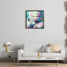 Load image into Gallery viewer, Tiger And Butterfly Girl 40*40CM(Canvas) Full Round Drill Diamond Painting
