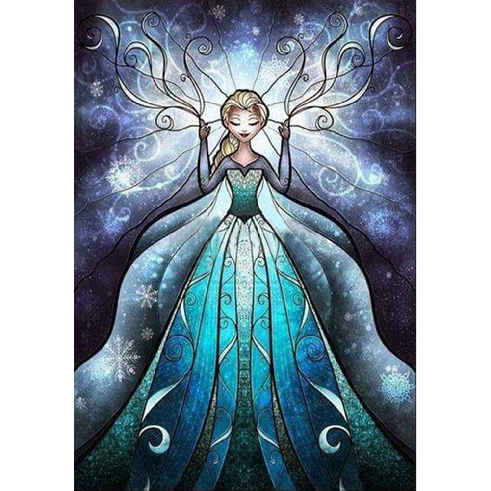 Huancan - Disney Elsa - 50*65CM 11CT 3 Stamped Cross Stitch