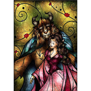 Huancan - Disney Beauty And The Beast - 50*65CM 11CT 3 Stamped Cross Stitch