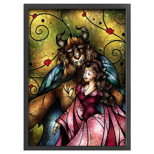 Huancan - Disney Beauty And The Beast - 50*65CM 11CT 3 Stamped Cross Stitch