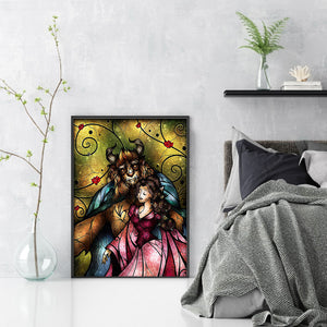 Huancan - Disney Beauty And The Beast - 50*65CM 11CT 3 Stamped Cross Stitch