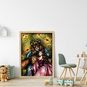 Huancan - Disney Beauty And The Beast - 50*65CM 11CT 3 Stamped Cross Stitch