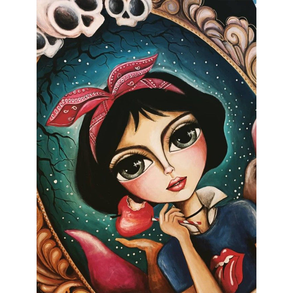 Snow White And Apple 30*40CM(Canvas) Full Round Drill Diamond Painting