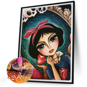 Snow White And Apple 30*40CM(Canvas) Full Round Drill Diamond Painting