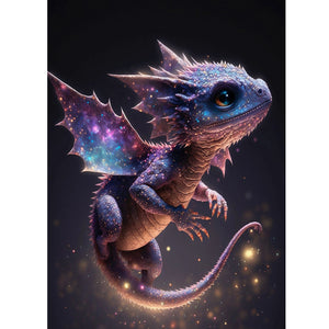 Pterosaur 30*40CM(Canvas) Full Round Drill Diamond Painting