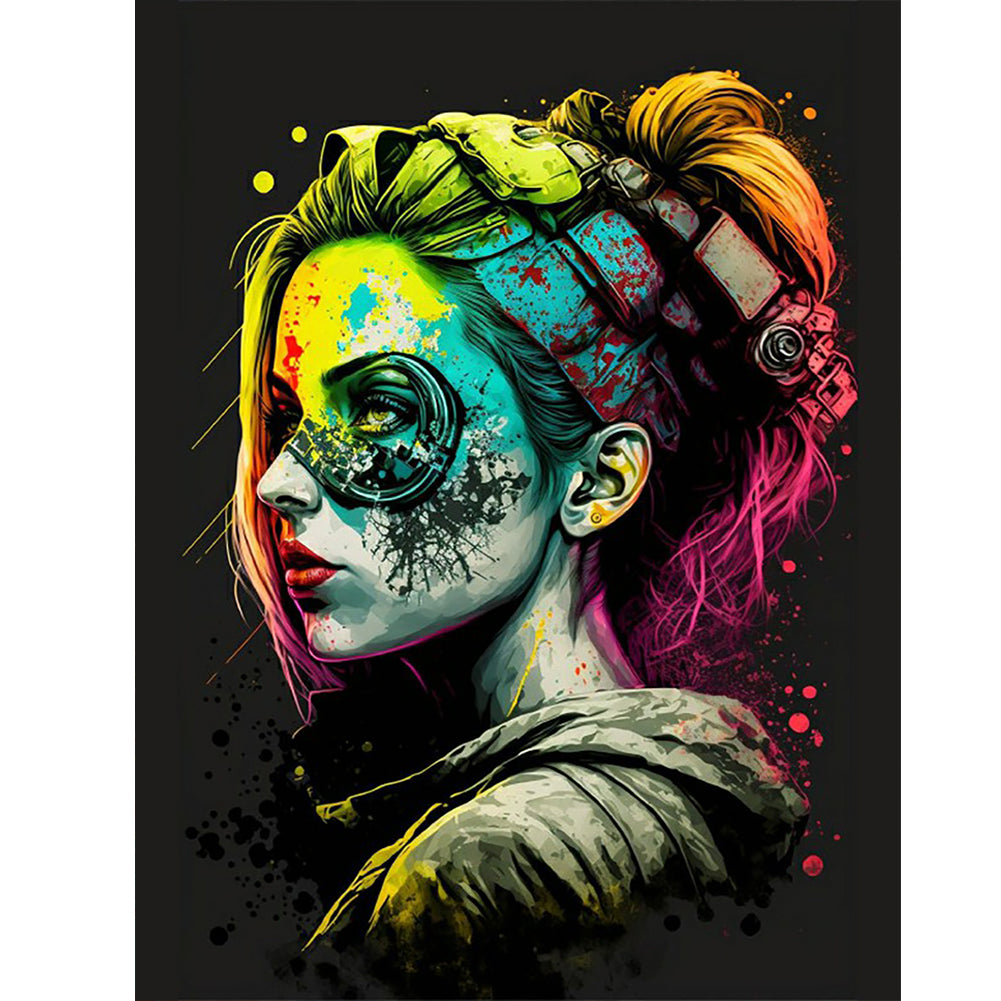 Colorful Makeup 30*40CM(Canvas) Full Round Drill Diamond Painting