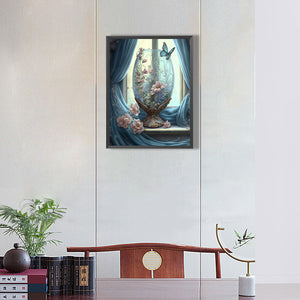 Flower Vase 30*40CM(Canvas) Full Round Drill Diamond Painting