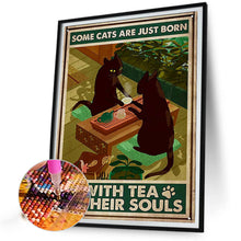 Load image into Gallery viewer, Retro Cat Poster 30*40CM(Canvas) Full Round Drill Diamond Painting
