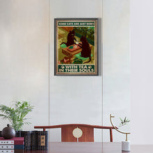 Load image into Gallery viewer, Retro Cat Poster 30*40CM(Canvas) Full Round Drill Diamond Painting
