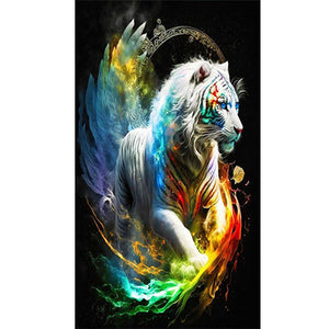 Colorful Tiger 40*70CM(Canvas) Full Round Drill Diamond Painting