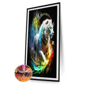 Colorful Tiger 40*70CM(Canvas) Full Round Drill Diamond Painting