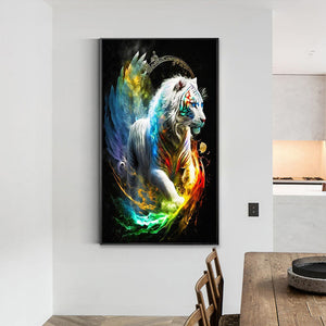 Colorful Tiger 40*70CM(Canvas) Full Round Drill Diamond Painting
