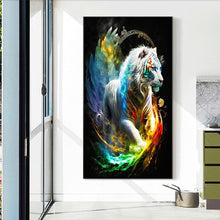 Load image into Gallery viewer, Colorful Tiger 40*70CM(Canvas) Full Round Drill Diamond Painting
