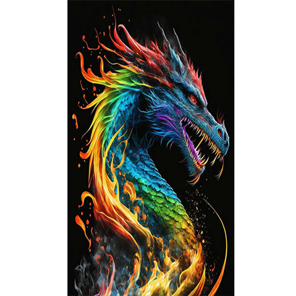 Colorful Dragon 40*70CM(Canvas) Full Round Drill Diamond Painting
