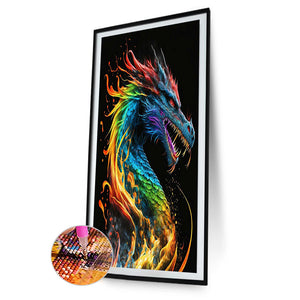 Colorful Dragon 40*70CM(Canvas) Full Round Drill Diamond Painting