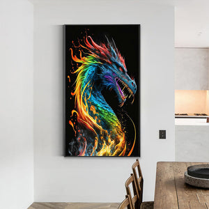 Colorful Dragon 40*70CM(Canvas) Full Round Drill Diamond Painting