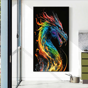 Colorful Dragon 40*70CM(Canvas) Full Round Drill Diamond Painting