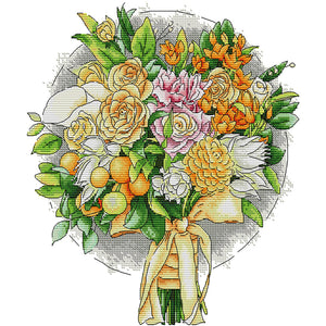 Joy Sunday - Autumn Bouquet - 33*36CM 14CT 2 Stamped Cross Stitch