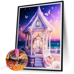 Small Castle By The Sea 30*40CM(Canvas) Full Round Drill Diamond Painting