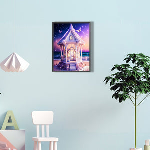 Small Castle By The Sea 30*40CM(Canvas) Full Round Drill Diamond Painting