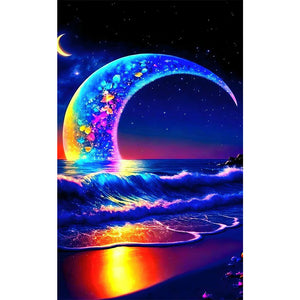 Colorful Lake And Mountain 30*50CM(Canvas) Full Round Drill Diamond Painting