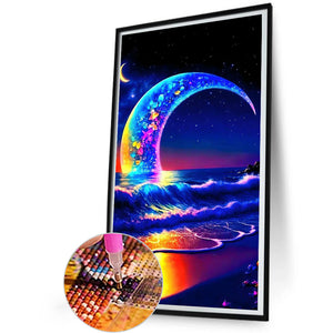 Colorful Lake And Mountain 30*50CM(Canvas) Full Round Drill Diamond Painting