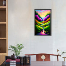 Load image into Gallery viewer, Colorful Lake And Mountain 30*50CM(Canvas) Full Round Drill Diamond Painting
