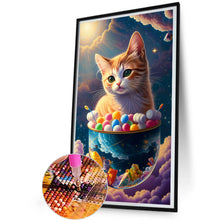 Load image into Gallery viewer, Cat 30*50CM(Canvas) Full Round Drill Diamond Painting
