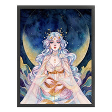 Load image into Gallery viewer, Huancan - Flowers And Girl - 50*65CM 9CT 4 Stamped Cross Stitch
