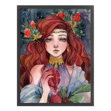 Load image into Gallery viewer, Huancan - Flowers And Girl - 50*65CM 9CT 4 Stamped Cross Stitch
