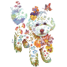 Load image into Gallery viewer, Huancan - Flower And Animal - Puppy - 50*60CM 9CT 4 Stamped Cross Stitch
